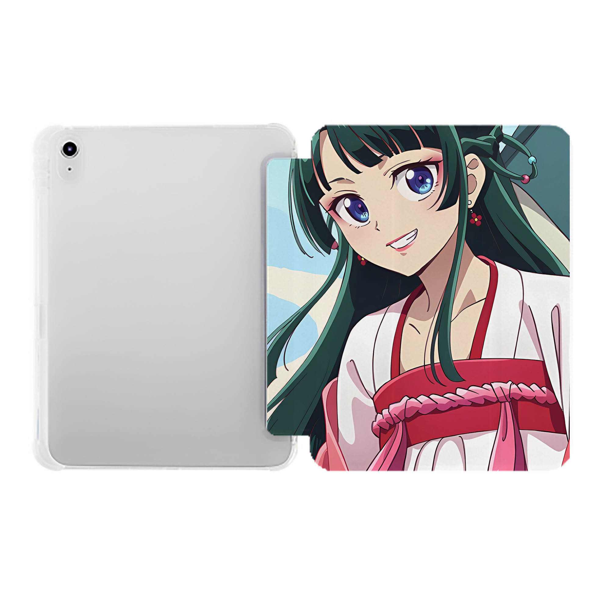 （画像用） 薬屋のひとりごと The Apothecary Diaries IPad ケース ペン収納付き 三つ折りスタンド PUレザー×シリコン 対応機種9.5/10.5/10.9インチ